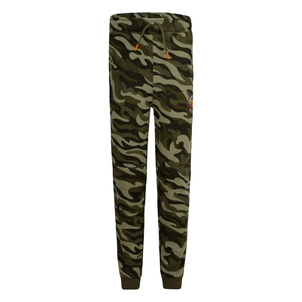 Converse Knee Patch Pants Kids Large Green Camouflage Tapered Leg Joggers RED615